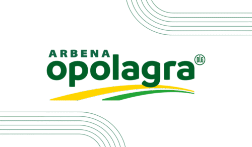 Logo targów Opolagra połączone z logiem firmy Arbena