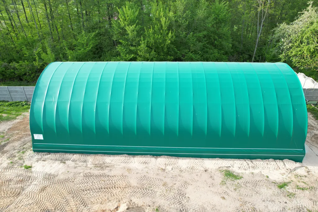 Zielona membrana PVC hali namiotowej